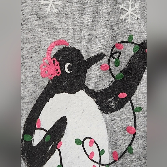 Girls Size 8 Christmas Long Sleeve Shirt Bundle With Penguin & Snowman - Picture 7 of 11